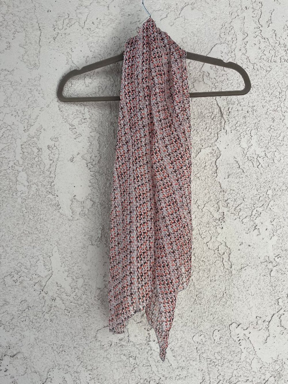 Vintage Sheer Silk Chiffon Rectangle Scarf Womens Animal Print Made In France